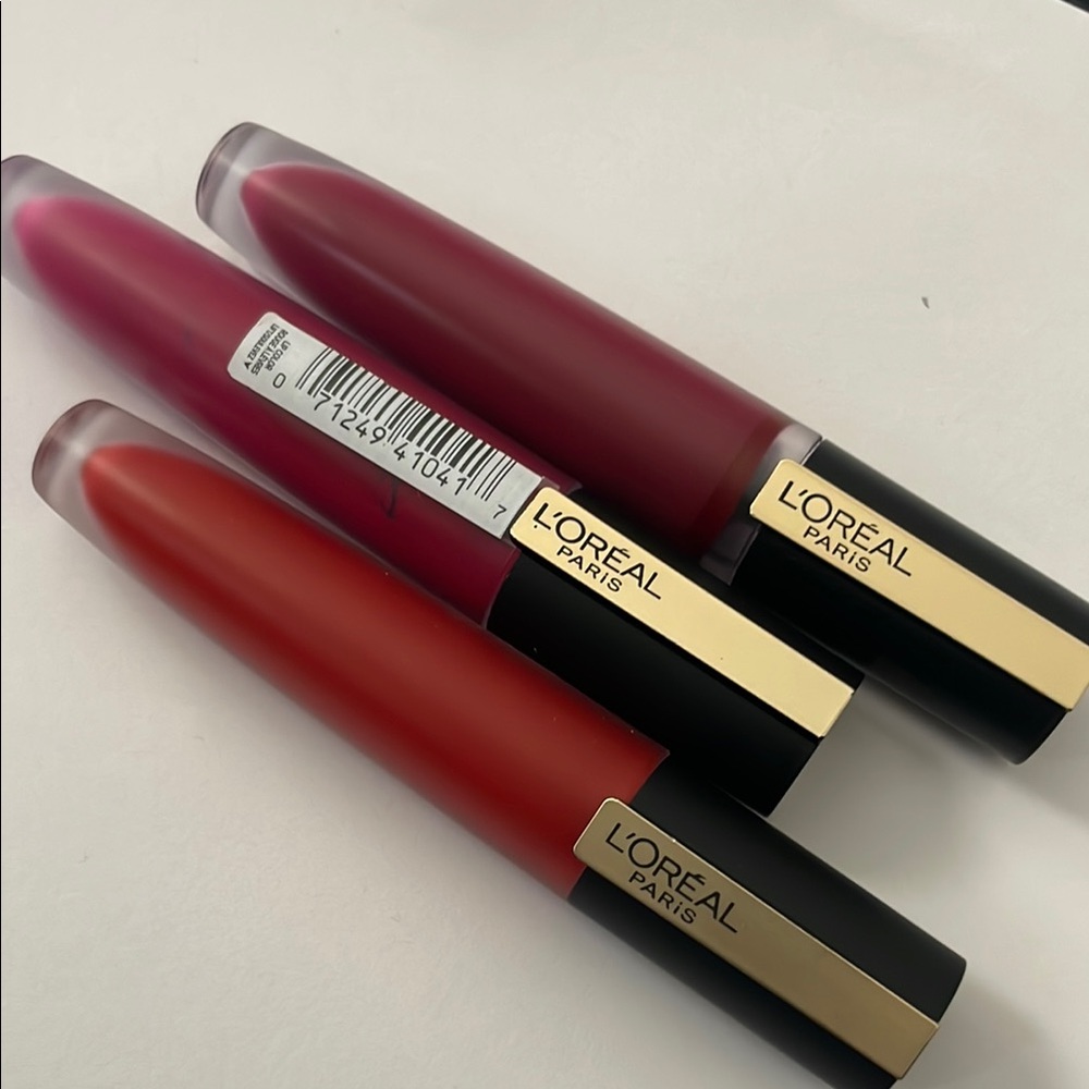 L'Oreal Paris Lipstick Set - Red and orange pink Shades